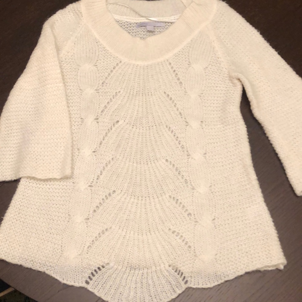 3/4 length cream sweater